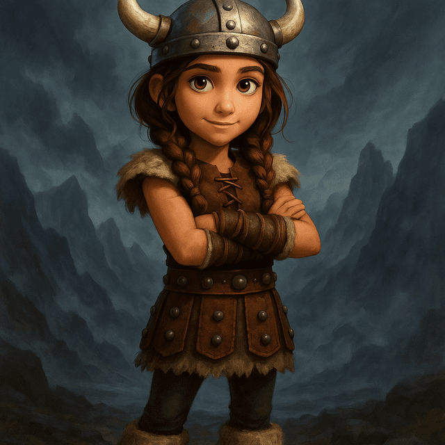 Luna — Viking warrior mascot for Luna's Corner